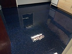 Finished strip & waxing of a tile floor ( after )